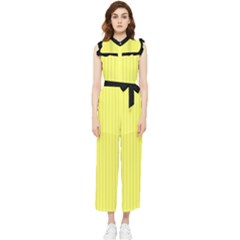 Unmellow Yellow - Women s Frill Top Jumpsuit by FashionLane