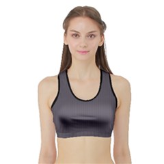 Dark Smoke Grey - Sports Bra With Border by FashionLane