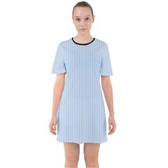 Beau Blue - Sixties Short Sleeve Mini Dress by FashionLane