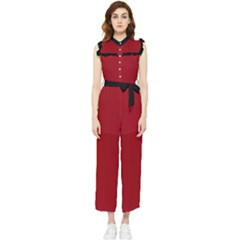 Just Red - Women s Frill Top Jumpsuit by FashionLane