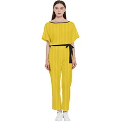 Just Yellow - Batwing Lightweight Jumpsuit by FashionLane