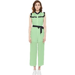 Pale Green - Women s Frill Top Jumpsuit by FashionLane