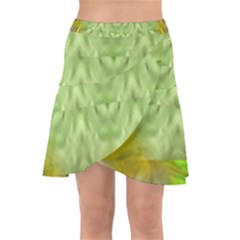 Landscape In A Green Structural Habitat Ornate Wrap Front Skirt by pepitasart