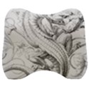 Dragon Lizard Vector Monster Velour Head Support Cushion View1