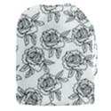 Line Art Black And White Rose Drawstring Pouch (3XL) View1