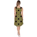 Large Black Polka Dots On Woodbine Green - Knee Length Skater Dress With Pockets View4