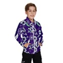 Floral blue pattern Kids  Windbreaker View1