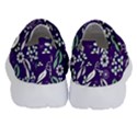 Floral blue pattern  Kids  Velcro No Lace Shoes View4