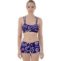 Floral blue pattern  Perfect Fit Gym Set View1