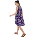 Floral blue pattern  Frill Swing Dress View2