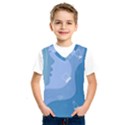 Online Woman Beauty Blue Kids  Basketball Tank Top View1