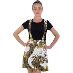 Dragon Animals Monster Velvet Suspender Skater Skirt by HermanTelo