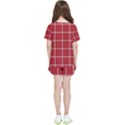 Red plaid Kids  Tee and Sports Shorts Set View2