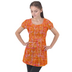 Mosaic Tapestry Puff Sleeve Tunic Top by essentialimage