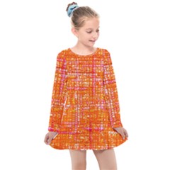 Mosaic Tapestry Kids  Long Sleeve Dress by essentialimage