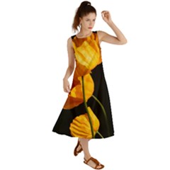 Yellow Poppies Summer Maxi Dress by Audy