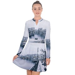 Winter Season Long Sleeve Panel Dress by Audy