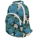 Blue roses Rounded Multi Pocket Backpack View1