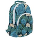 Blue roses Rounded Multi Pocket Backpack View2