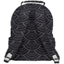 Black sashiko ornament Rounded Multi Pocket Backpack View3