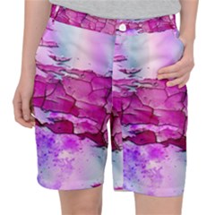 Background Crack Art Abstract Pocket Shorts by Mariart