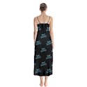 Just Beauty Words Motif Print Pattern Button Up Chiffon Maxi Dress View2