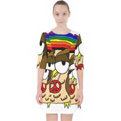  Rainbow Stoner Owl Pocket Dress by IIPhotographyAndDesigns