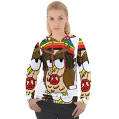  Rainbow Stoner Owl Women s Overhead Hoodie by IIPhotographyAndDesigns