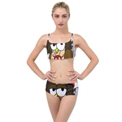  Rainbow Stoner Owl Layered Top Bikini Set by IIPhotographyAndDesigns