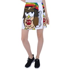  Rainbow Stoner Owl Tennis Skirt by IIPhotographyAndDesigns