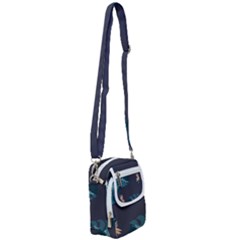 Flower Illustrations Leaves Shoulder Strap Belt Bag by HermanTelo