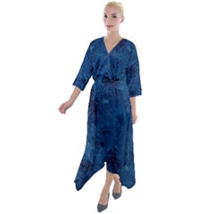 Gc (35) Quarter Sleeve Wrap Front Maxi Dress by GiancarloCesari