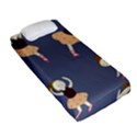 Cute  Pattern With  Dancing Ballerinas On The Blue Background Fitted Sheet (Single Size) View2