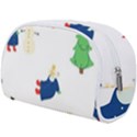 Funny  Winter Seamless Pattern With Little Princess And Her Christmas Make Up Case (Large) View2