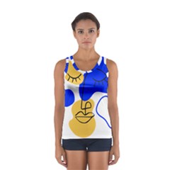 Evening Mood Face Drawing Sport Tank Top  by ArtsyWishy