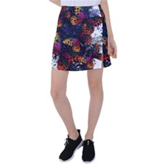 Butterfly Floral Pattern Tennis Skirt by ArtsyWishy