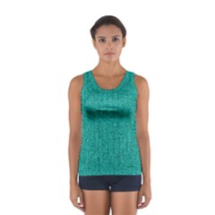 Green Denim Sport Tank Top  by ArtsyWishy