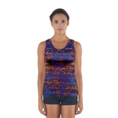 Majestic Purple And Gold Design Sport Tank Top  by ArtsyWishy