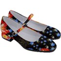 Orange and Blue Chamomiles Design Women s Mary Jane Shoes View3