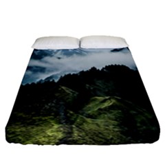 Mountain Landscape Fitted Sheet (queen Size) by goljakoff