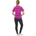 Pink Diamond Pattern Women s Sport Raglan Tee View2