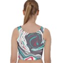 Vector Vivid Marble Pattern 1 Velvet Racer Back Crop Top View2