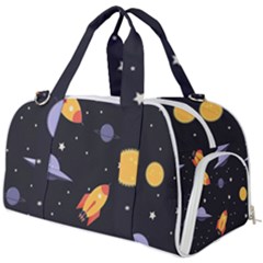 Cosmos Rockets Spaceships Ufos Burner Gym Duffel Bag by Amaryn4rt