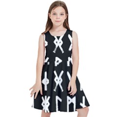 The Anglo Saxon Futhorc Collected Inverted Kids  Skater Dress by WetdryvacsLair