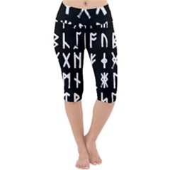 The Anglo Saxon Futhorc Collected Inverted Lightweight Velour Cropped Yoga Leggings by WetdryvacsLair