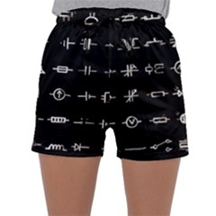 Electrical Symbols Callgraphy Short Run Inverted Sleepwear Shorts by WetdryvacsLair