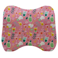 Tropical Drinks Velour Head Support Cushion by designsbymallika