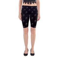 Arfican Head Sculpture Motif Print Pattern Yoga Cropped Leggings by dflcprintsclothing