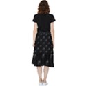 Arfican Head Sculpture Motif Print Pattern Frill Hi Low Chiffon Skirt View2