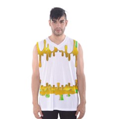 Dripping Paint In Wonderful Colors Men s Basketball Tank Top by pepitasart